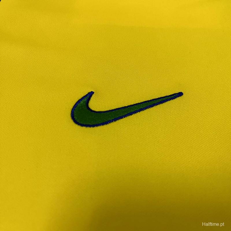 Retro 1997 Brazil Home Soccer Jersey