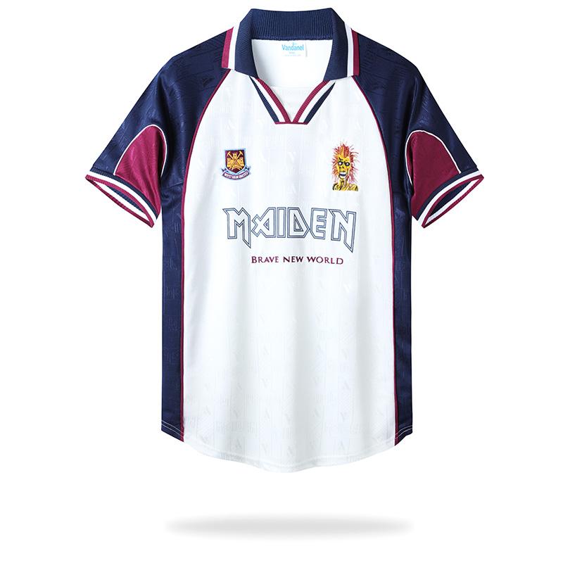 Retro 99/01 West Ham X Iron Maiden Away White Jersey