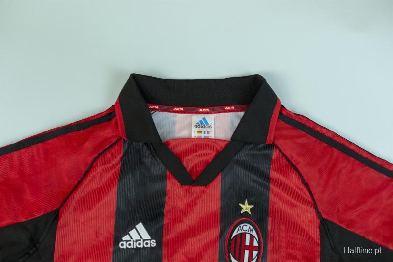 RETRO 98/00 AC Milan Home Soccer Jersey