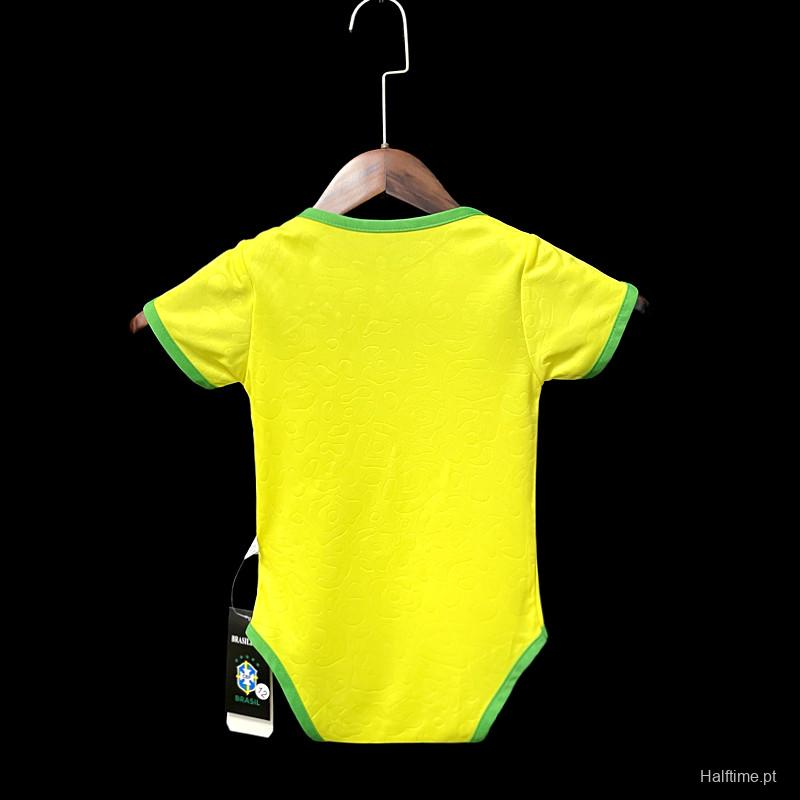 2022 Brazil Home Baby Soccer Jersey