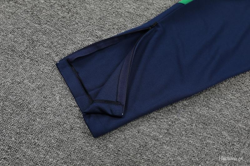 2022 Italy Blue Half Zipper Tracksuit