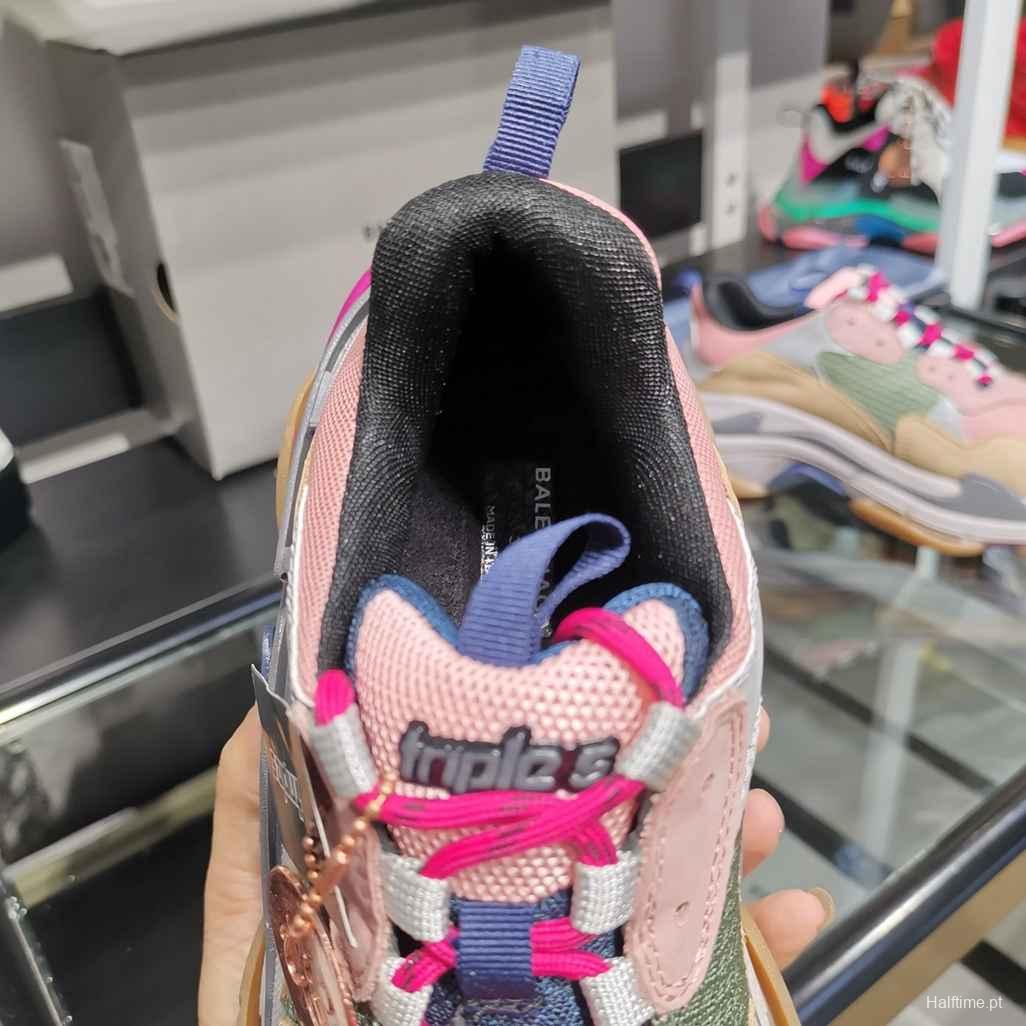 Men/Women Balenciaga Triple S Sneaker khaki/Pink Item Ab5580330