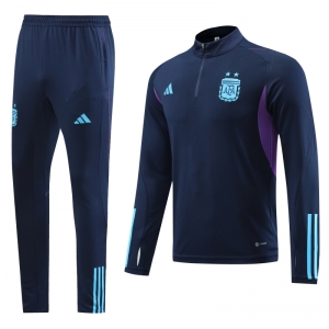 2022 Argentina Royal Blue Half Zipper Tracksuit