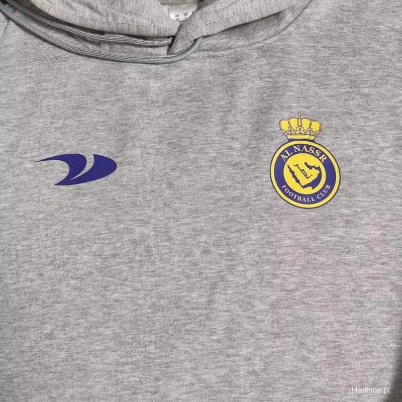 22/23 Al-Nassr FC Home CR7 Ronaldo Grey Tracksuit Hoodie