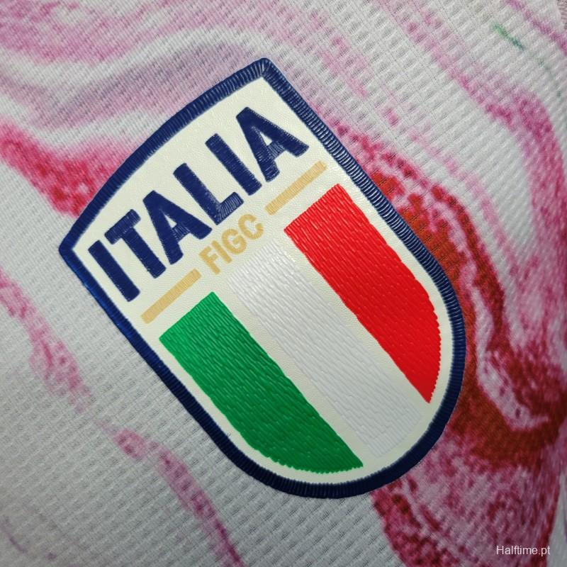 Player Version 2023 Italy FIGC Pre-Match White Jersey