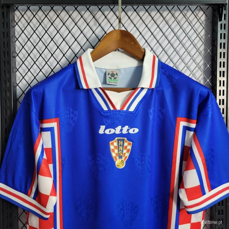 Retro 1998 Croatia Away Blue Jersey