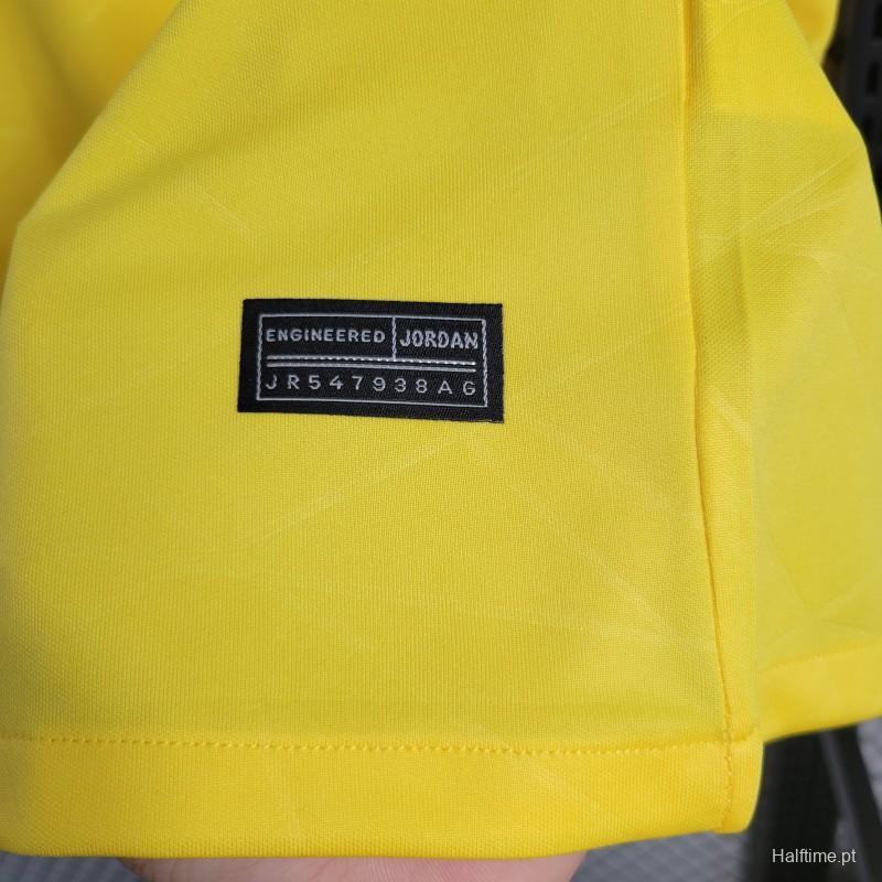 23-24 PSG Forth Pre-Match Yellow Training Jersey