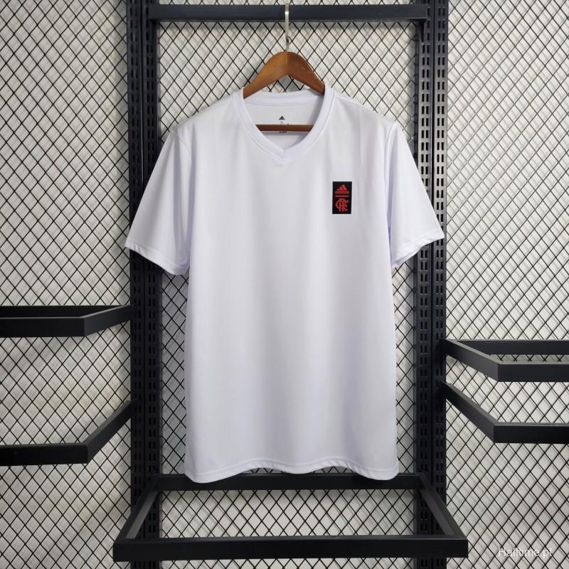 23-24 Flamengo White Casual T-Shirts