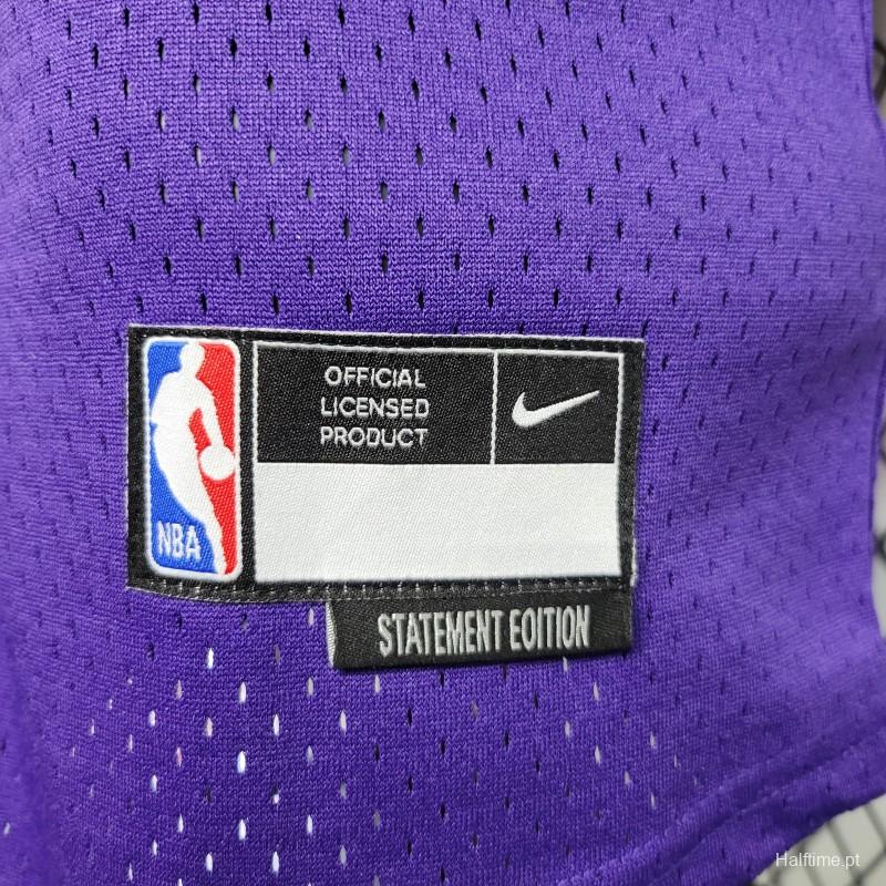 2023 NBA Lakers STATEMENT BASEBALL Purple Jersey