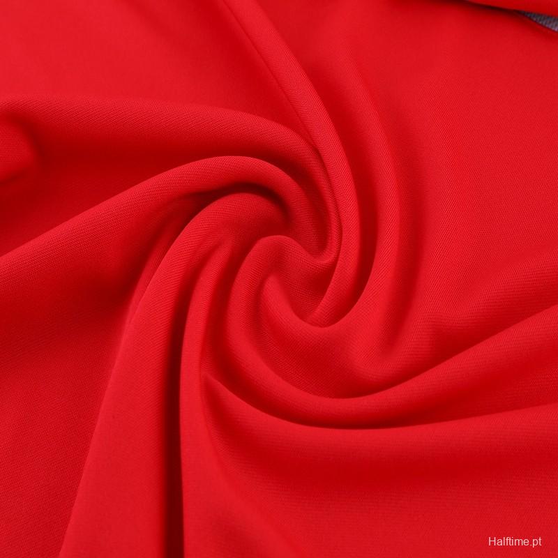 2023 NIKE Red Half Zipper Jacket +Pants