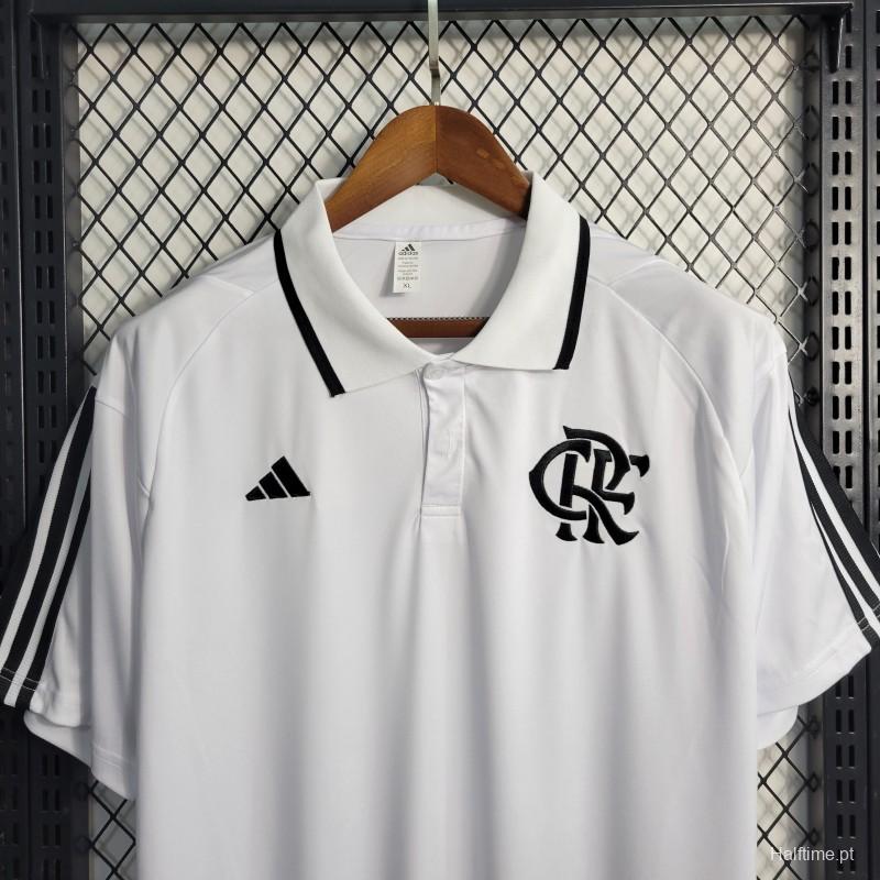 23-24 Flamengo White POLO Shirt