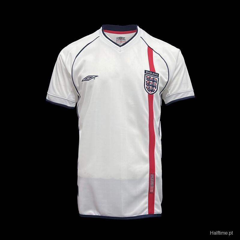 Retro 2002 England Home Soccer Jersey