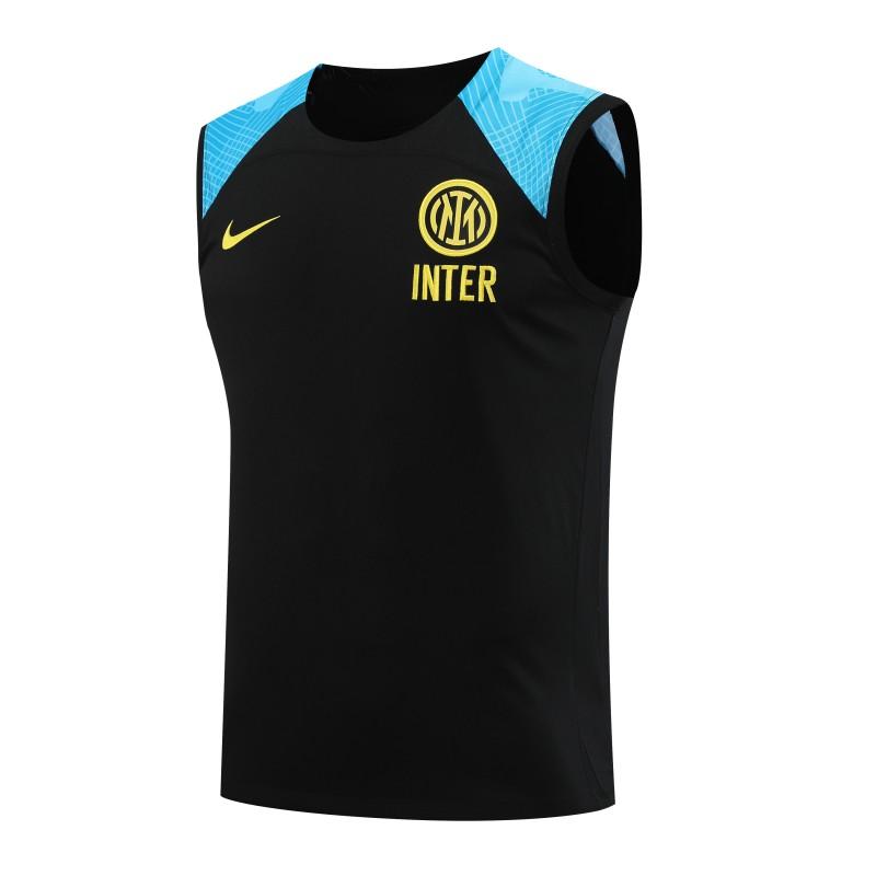 23-24 Inter Milan Black/Blue Vest Jersey+Shorts