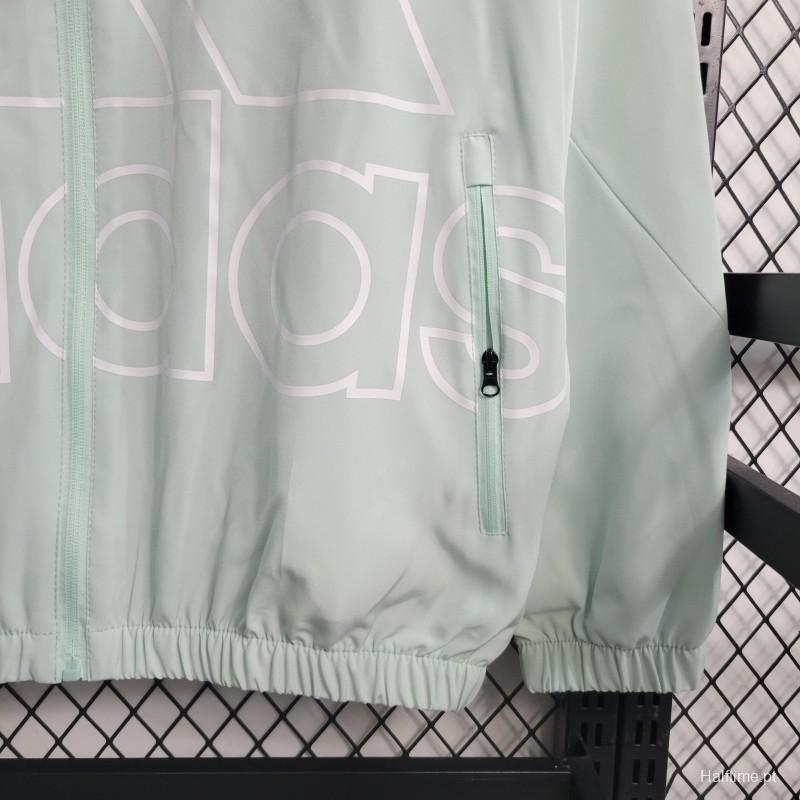 2023 Adidas Light Green Windbreaker