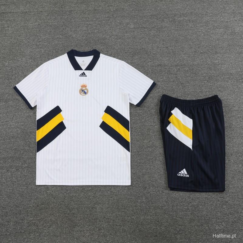 23-24 Real Madrid Remake Icon White Short Sleeve Jersey+Shorts