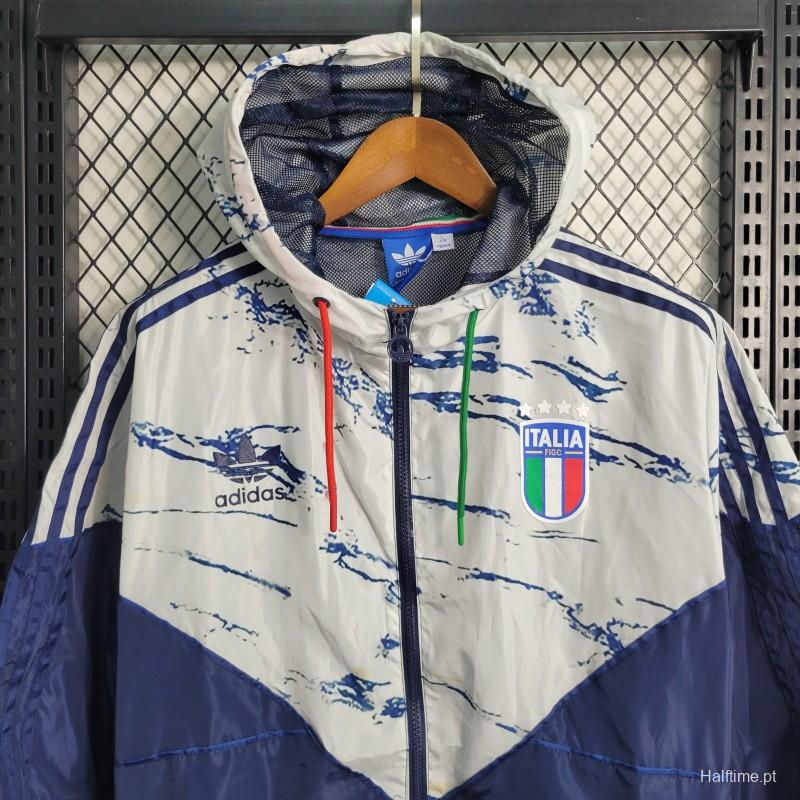 2023 Italy Navy White Windbreaker