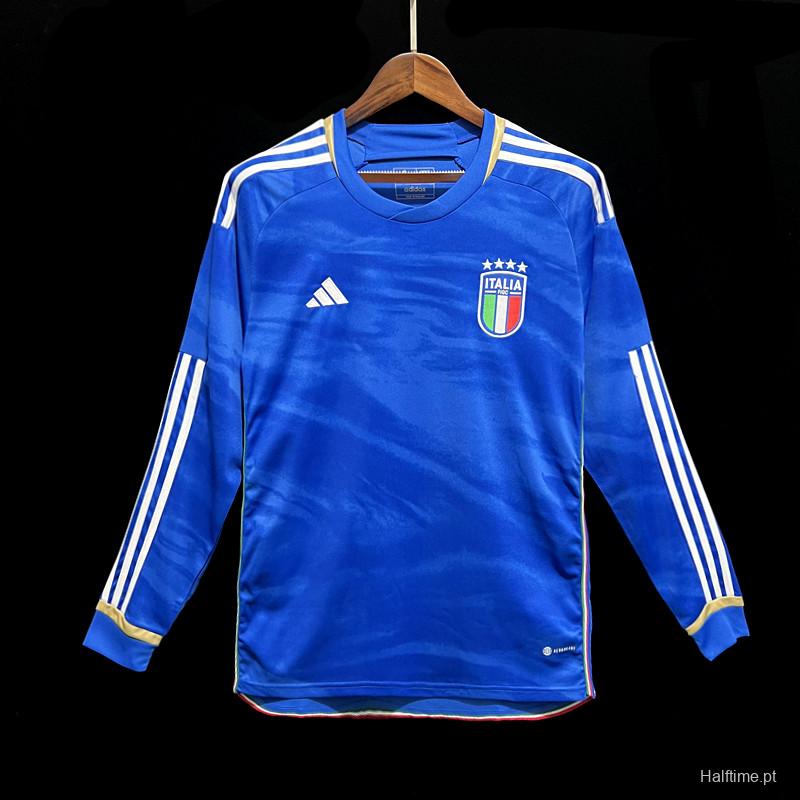 2023 Italy Home Long Sleeve Jersey