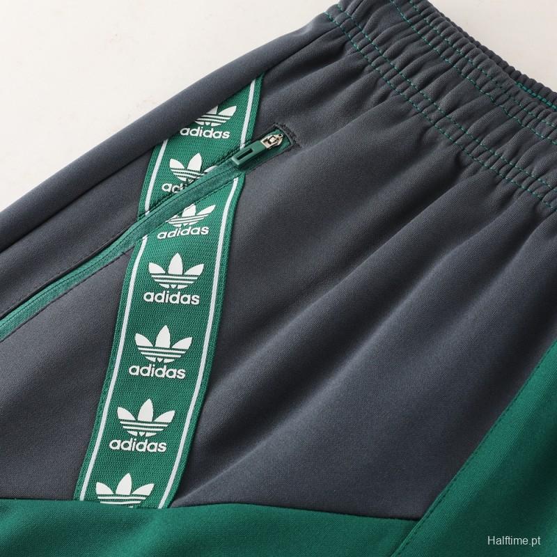 23/24 Adidas Original Green/Grey Full Zipper +Pants