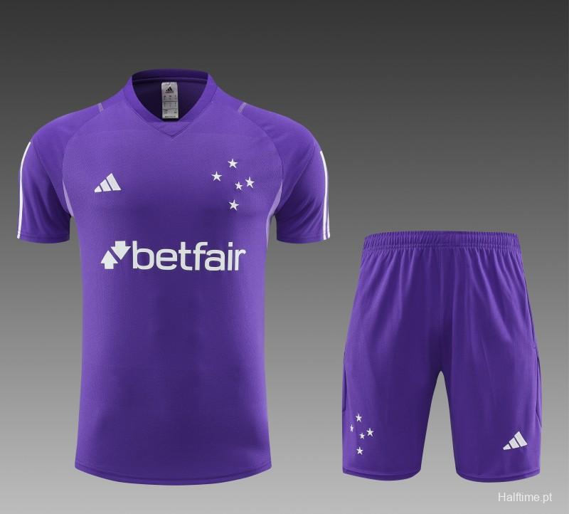 23/24 Cruzeiro Purple Short Sleeve Jersey+Shorts