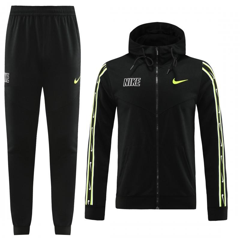 23/24 NIKE Black/Green Full Zipper Hooide Jacket+Pants