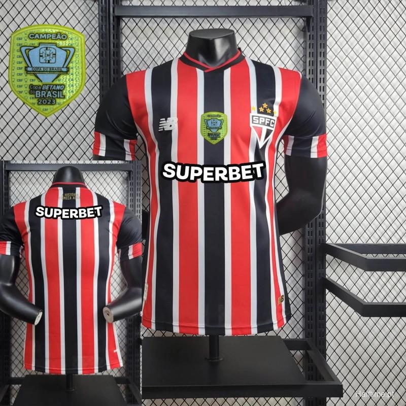 Player Version 2024/25 Sao Paulo Away Jersey  + All Sponsored and Chest Patch