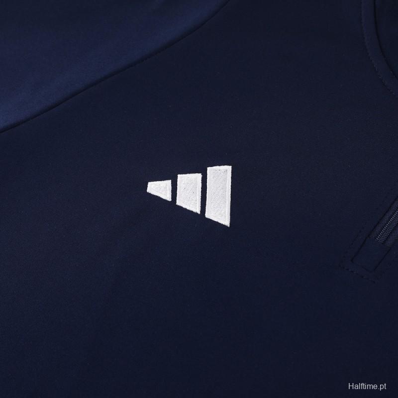 2024 Adidas Navy Half Zipper Jacket+Pants