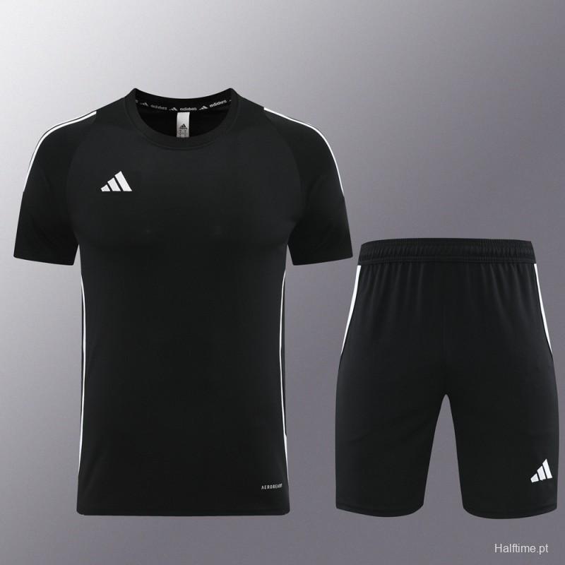 2024 Adidas Black Short Sleeve Jersey+Shorts