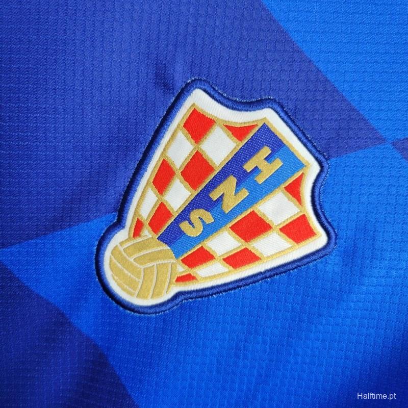 2024 Croatia Away Blue Jersey