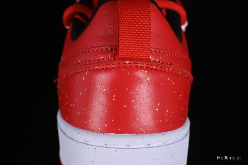 Nike Court Borough Low-Top Casual Sneakers with Dragon Emblem and Splatter Ink Vibe Style - DV5456-600