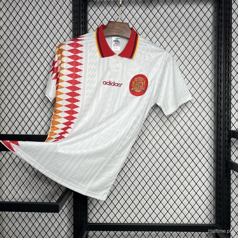 Retro 1994 Spain Away White Jersey