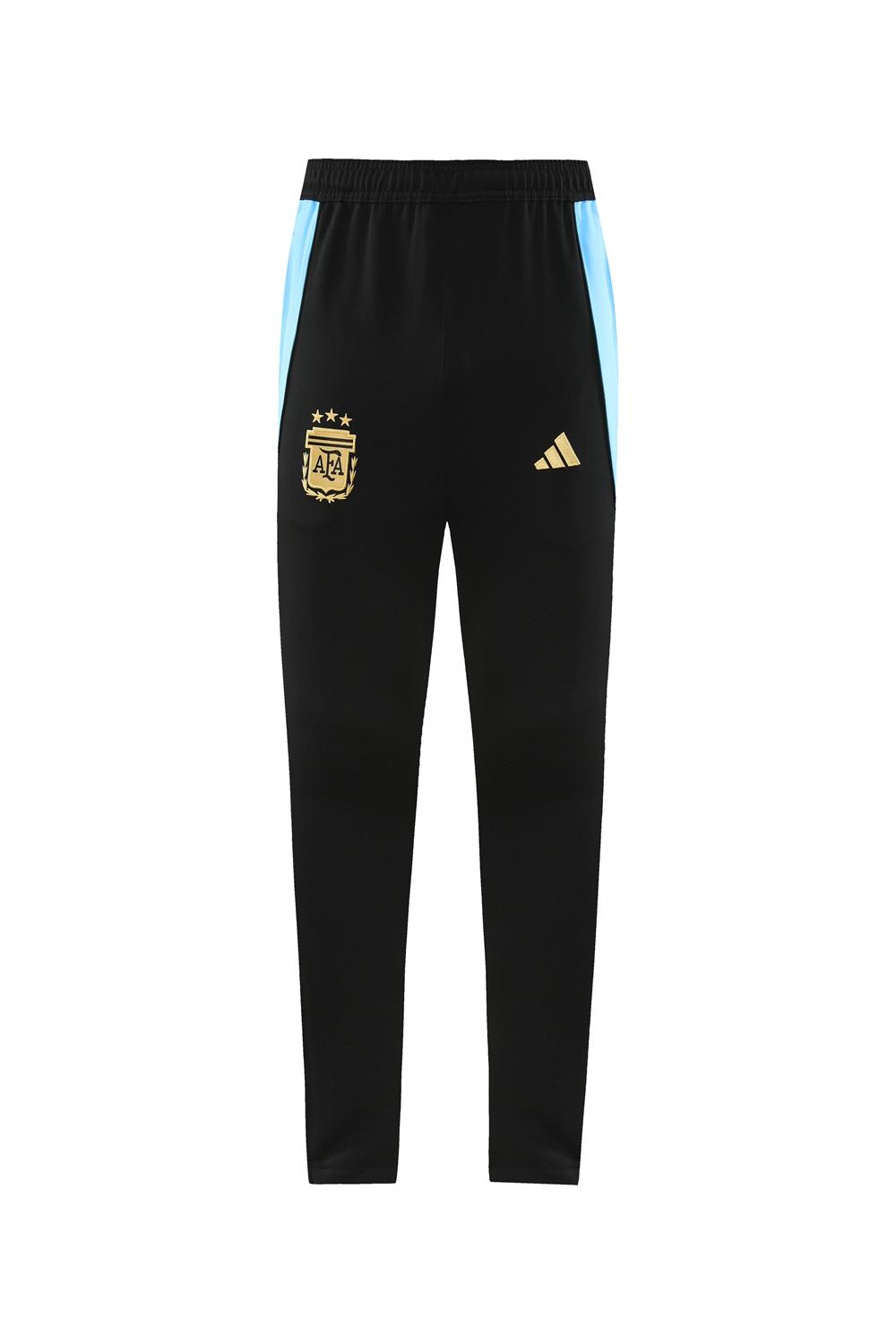 2024 Argentina Black Full Zipper Jacket +Long Pants