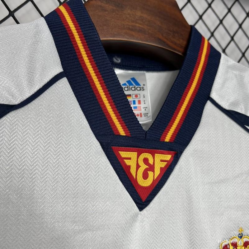 Retro 1998 Spain Away White Jersey