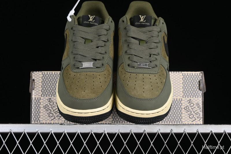 Nike Air Force 1 '07 Low LV Collaboration - Military Green Casual Sneakers - BA8806-223