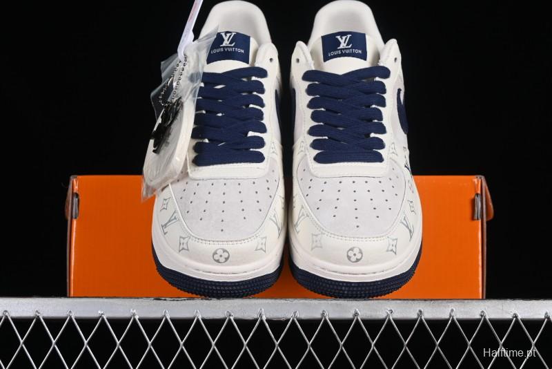 Nike Air Force 1 '07 Low LV Collaboration - Off White Navy Blue Casual Shoes CV1724-111