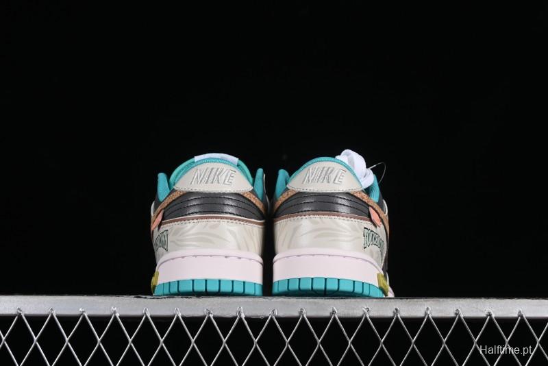 Nike Dunk Low Panda Prank Spring Touchdown Spring Forward Brown Green SB Strap Low Top Casual Skate Shoes - DV0834-101
