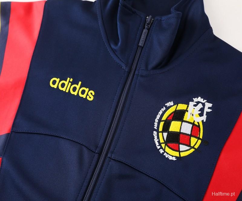 2024 Spain Navy Full Zipper Jacket +Long Pants