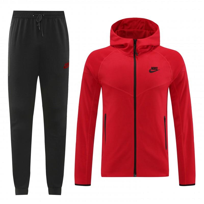 24/25 Nike Red Hoodie Full Zipper Jacket +Long Pants