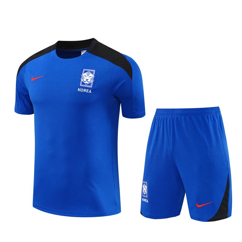 2024 South Korea Blue Short Sleeve Jersey+Shorts