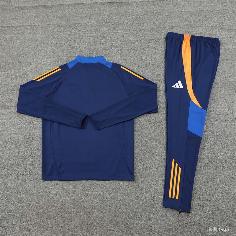 24/25 Juventus Navy Half Zipper Jacket+Long Pants