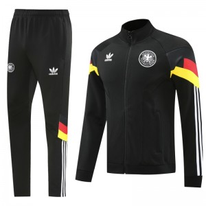 2024 Germany Black Full Zipper Jacket +Long Pants