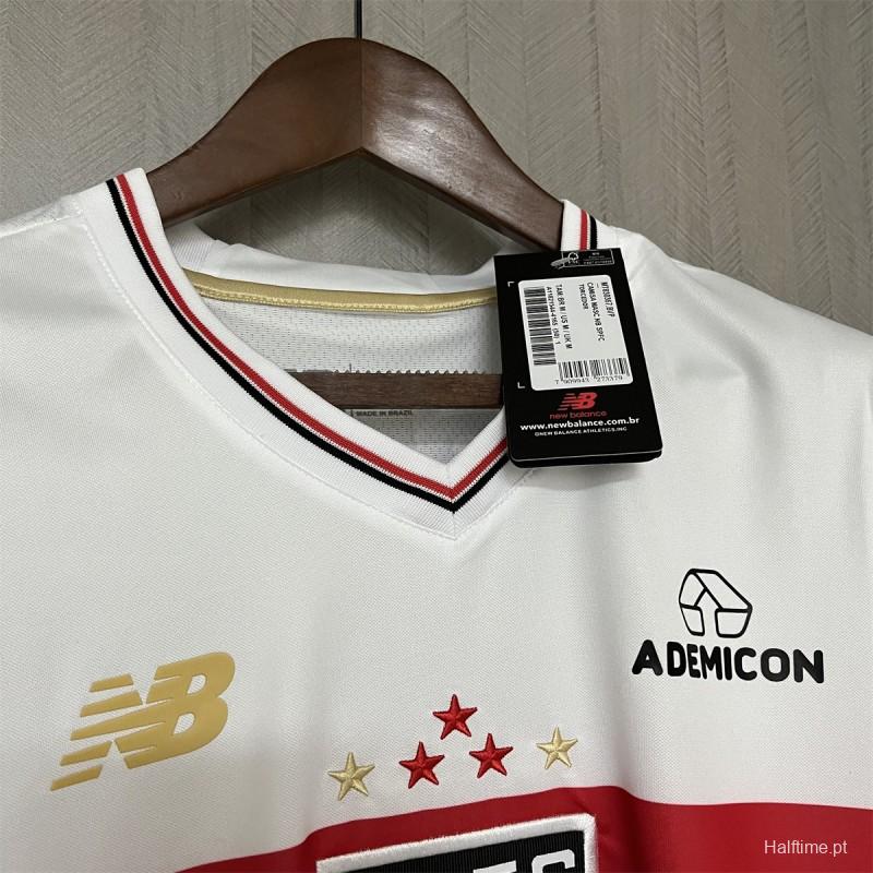 25/26 São Paulo Home Jersey With Chest Sponsor