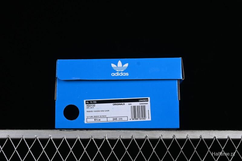 Adidas Originals SL 72 RS Retro Running Shoes with Nylon Upper and Rubber Outsole - IG2132