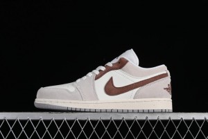 Nike Air Jordan 1 Low Retro Casual Sneakers in Grey Tan - HF1567-200