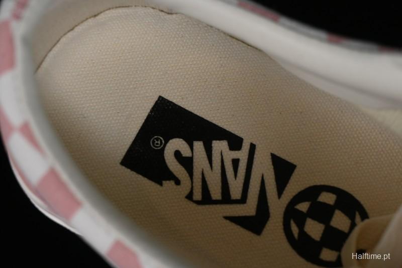Vans Old Skool Reissue 136 Pink Checkerboard Low Top Retro Canvas Shoes - VN000MT6EBQ