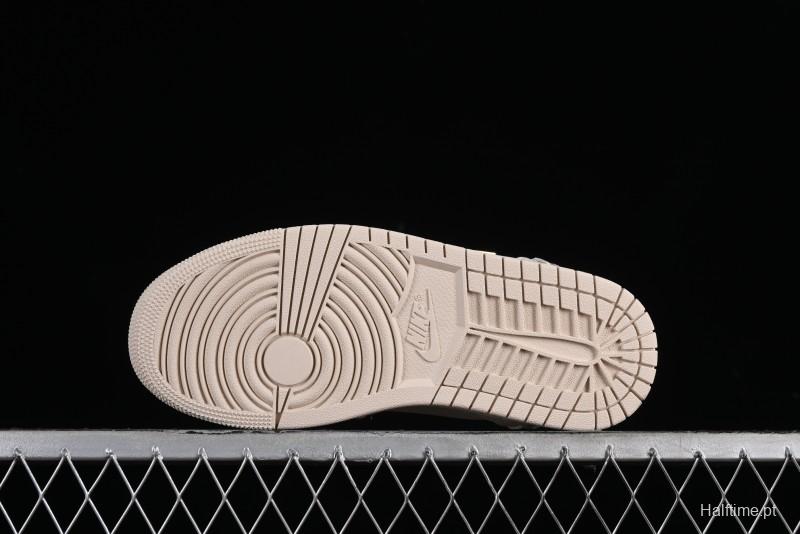 Nike Air Jordan 1 Low "Method of Make" Casual Sneakers in White Gold - FN5032-200