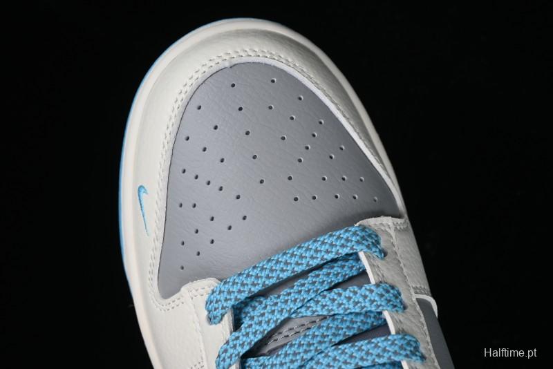 Nike SB Dunk Low BAPE Collaboration - Beige Grey Indigo Anniversary Premium Custom Low-Top Casual Skate Shoes - BB8969-002