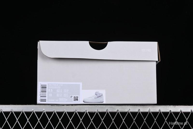 Nike Air Force 1 '07 Mid Casual Sneakers in White-Grey - DV0806-100