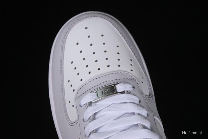 Nike Air Force 1 '07 Low Casual Sneakers with Anime-Inspired Light Gray Purple Spray Paint Design - DY8899-004
