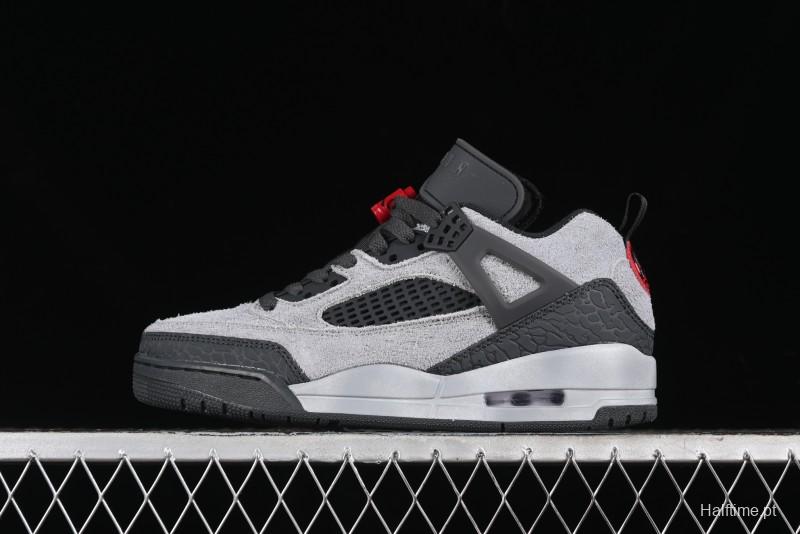 Nike Jordan Spizike Low AJ Hybrid Elements Black Grey Crack Leather Casual Sneakers - FQ1759-002