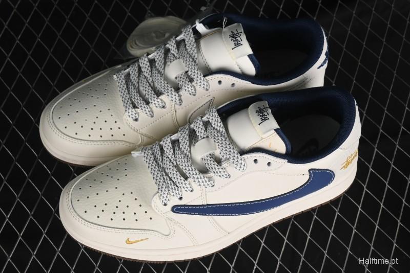 Nike Travis Scott x Fragment Design x Air Jordan 1 Low OG SP AJ1 Retro Sneakers - XY2688-121